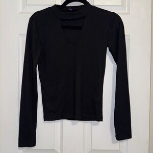 Aeropostale Black Long Sleeve Shirt Size S